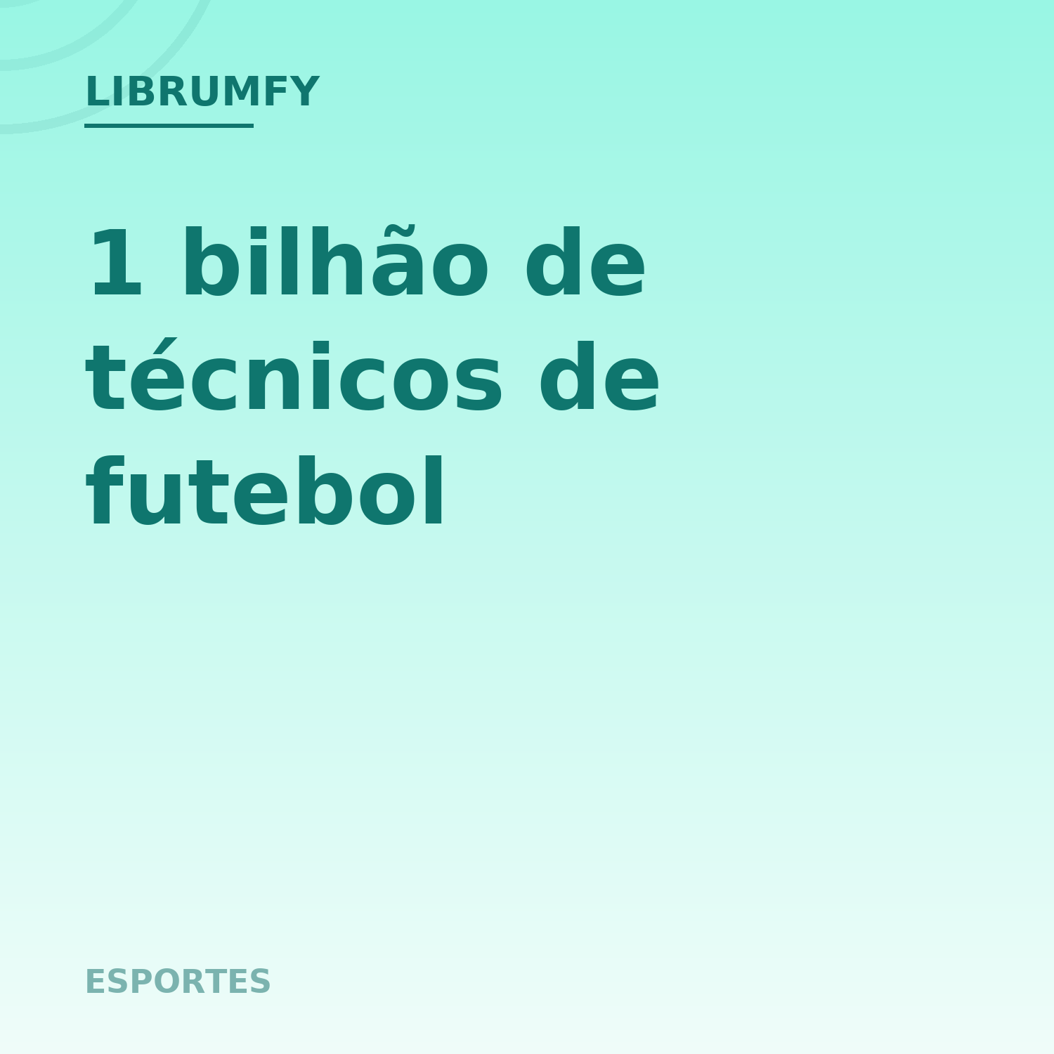 Capa de 1 bilhão de técnicos de futebol