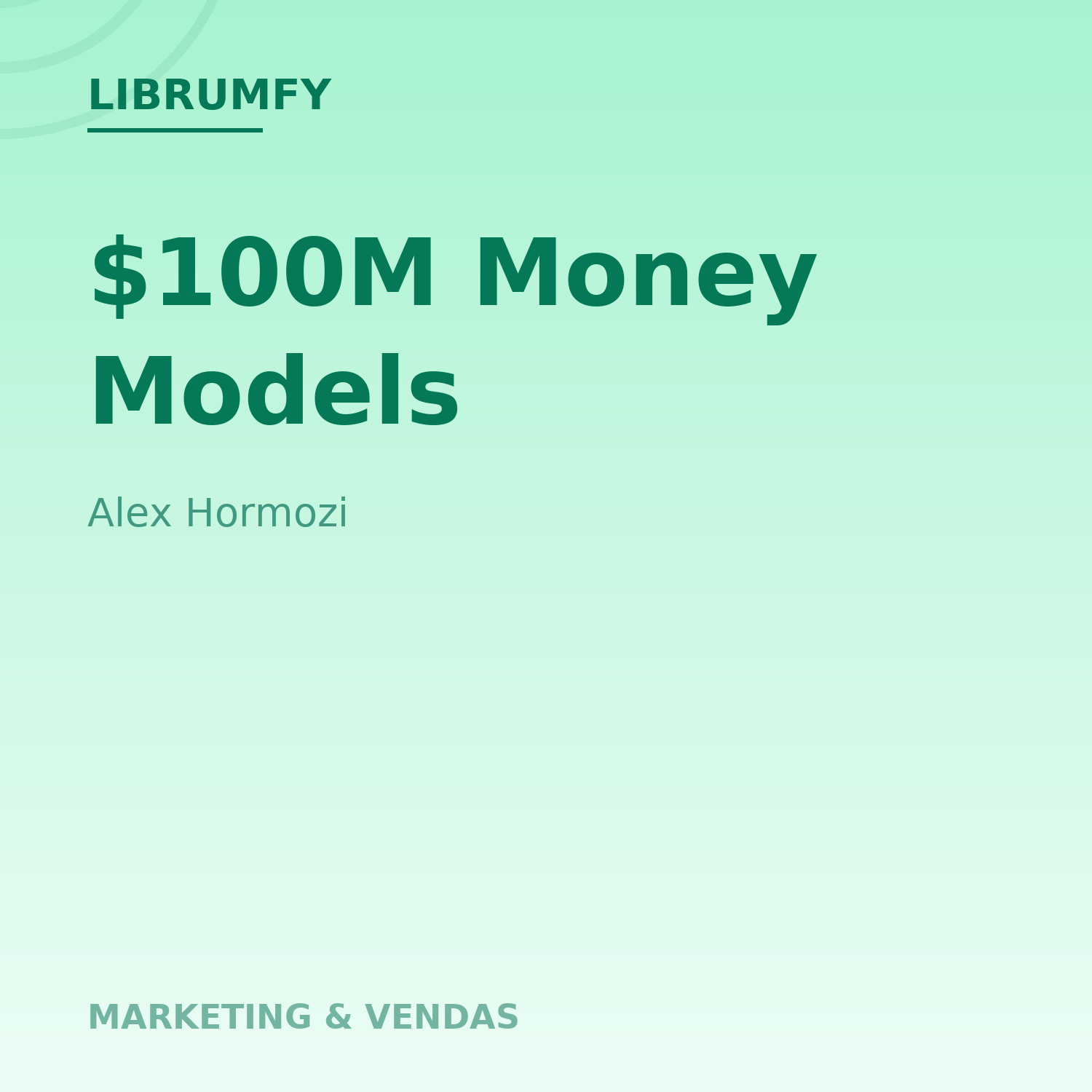 Capa de $100M Money Models