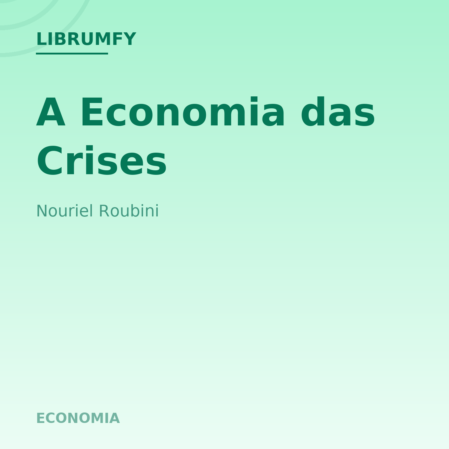 Capa de A Economia das Crises