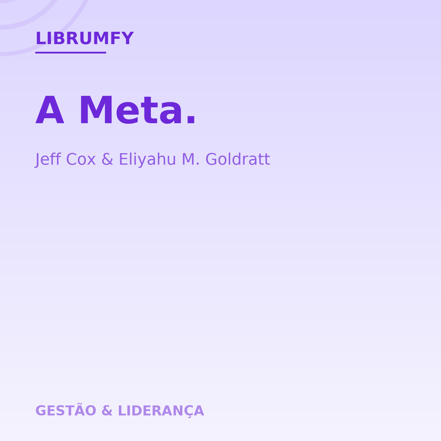 Capa de A Meta.