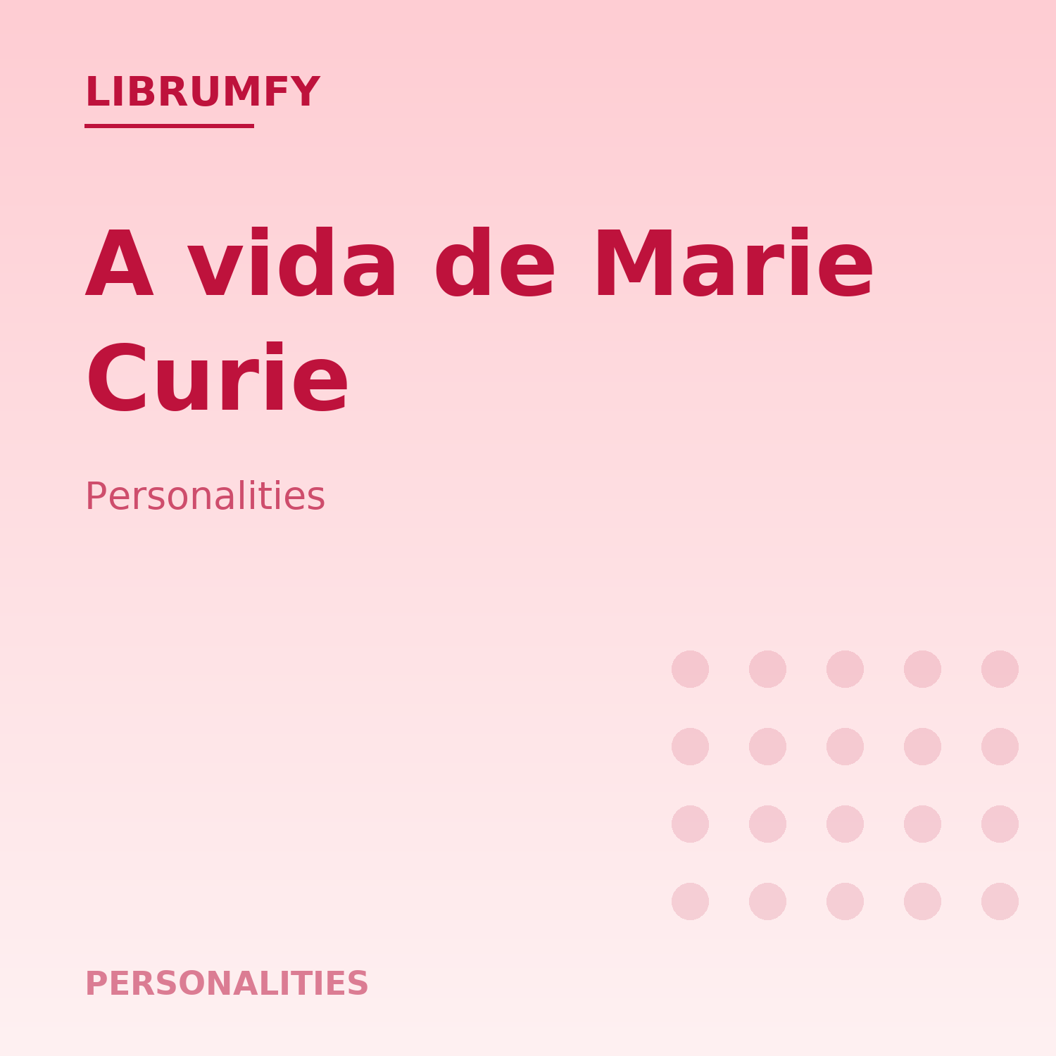 Capa de A vida de Marie Curie