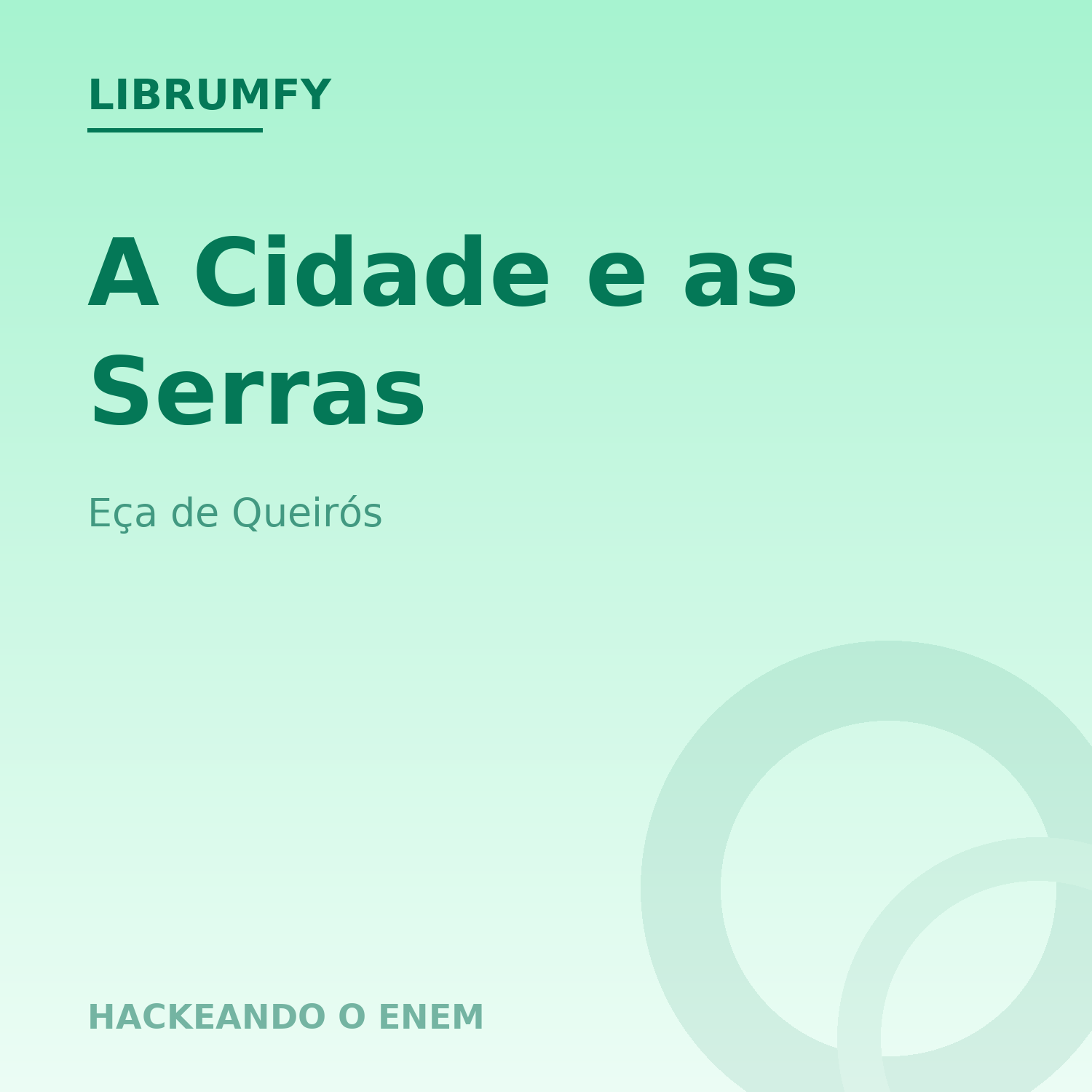 Capa de A Cidade e as Serras