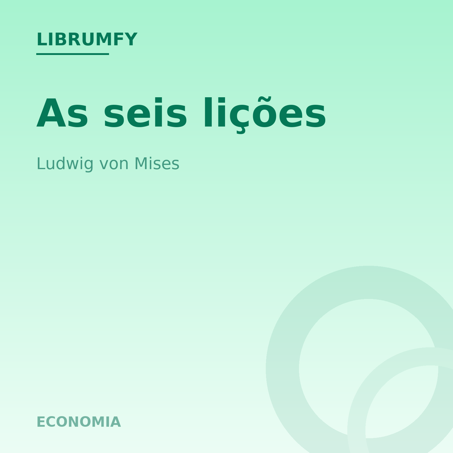 Capa de As seis lições