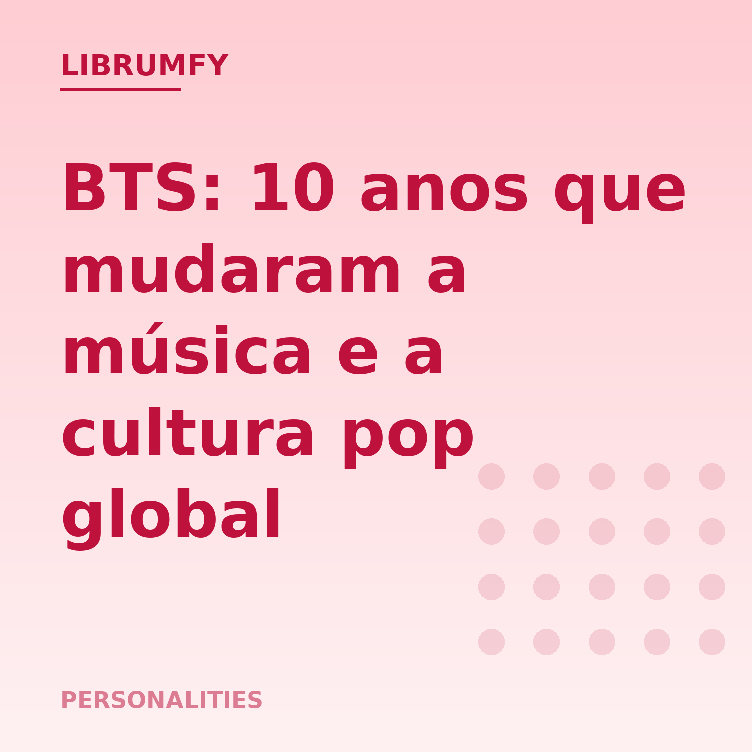Capa de BTS: 10 anos que mudaram a música e a cultura pop global