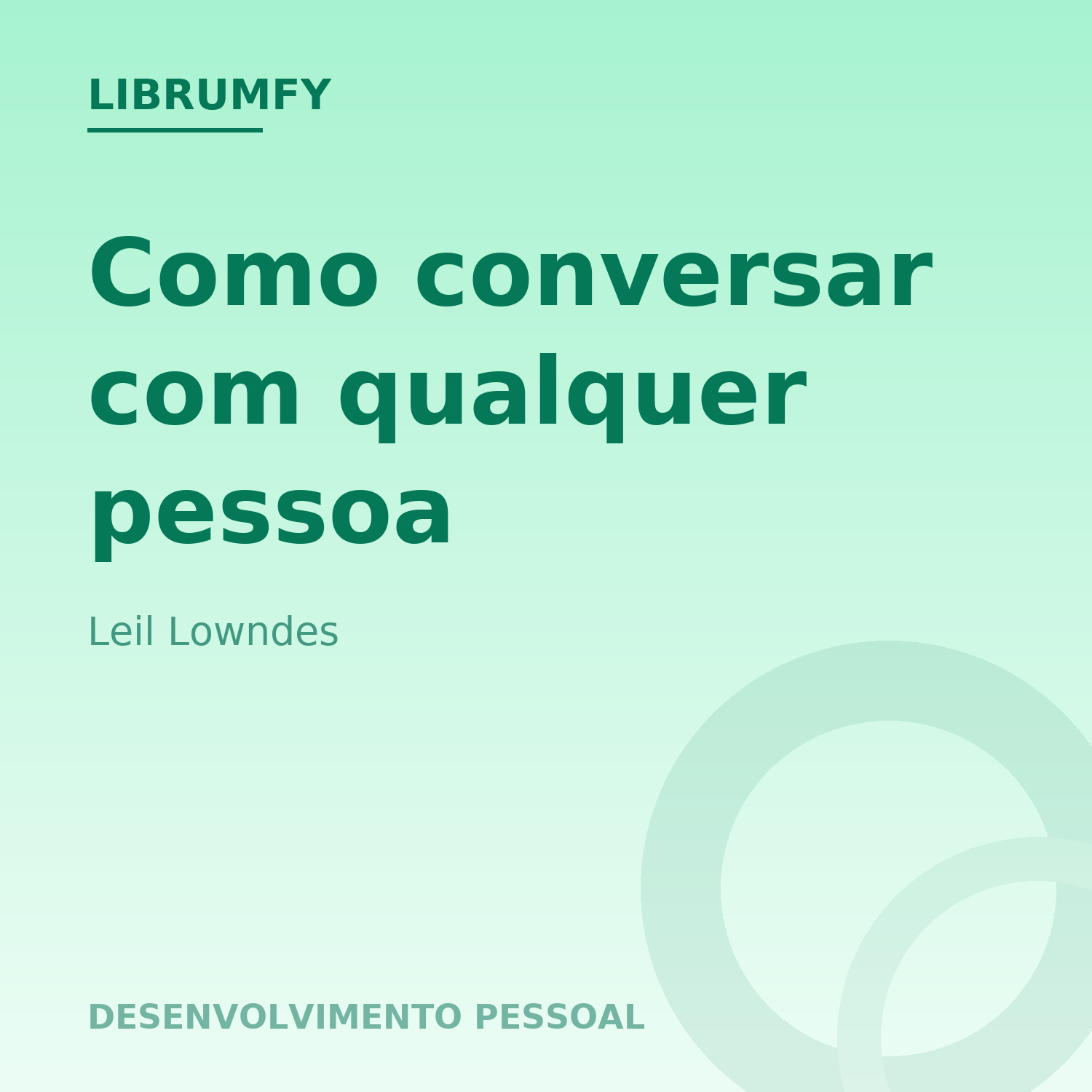 Capa de Como conversar com qualquer pessoa