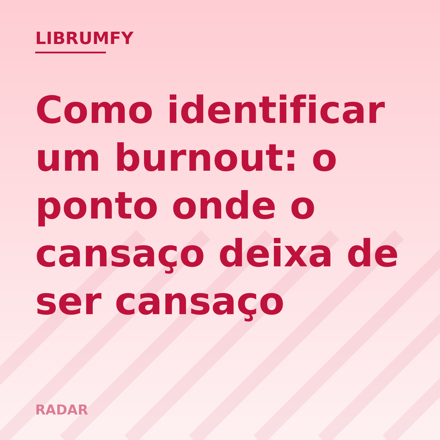 Capa de Como identificar um burnout: o ponto onde o cansaço deixa de ser cansaço