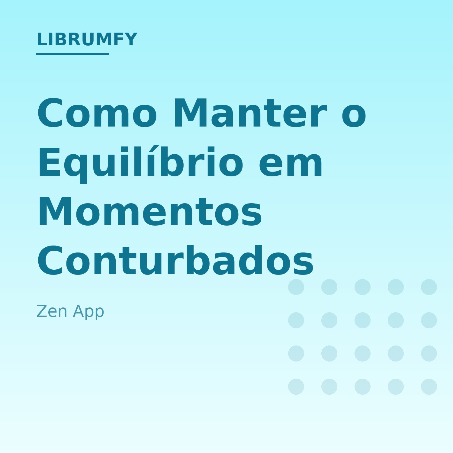 Capa de Como Manter o Equilíbrio em Momentos Conturbados