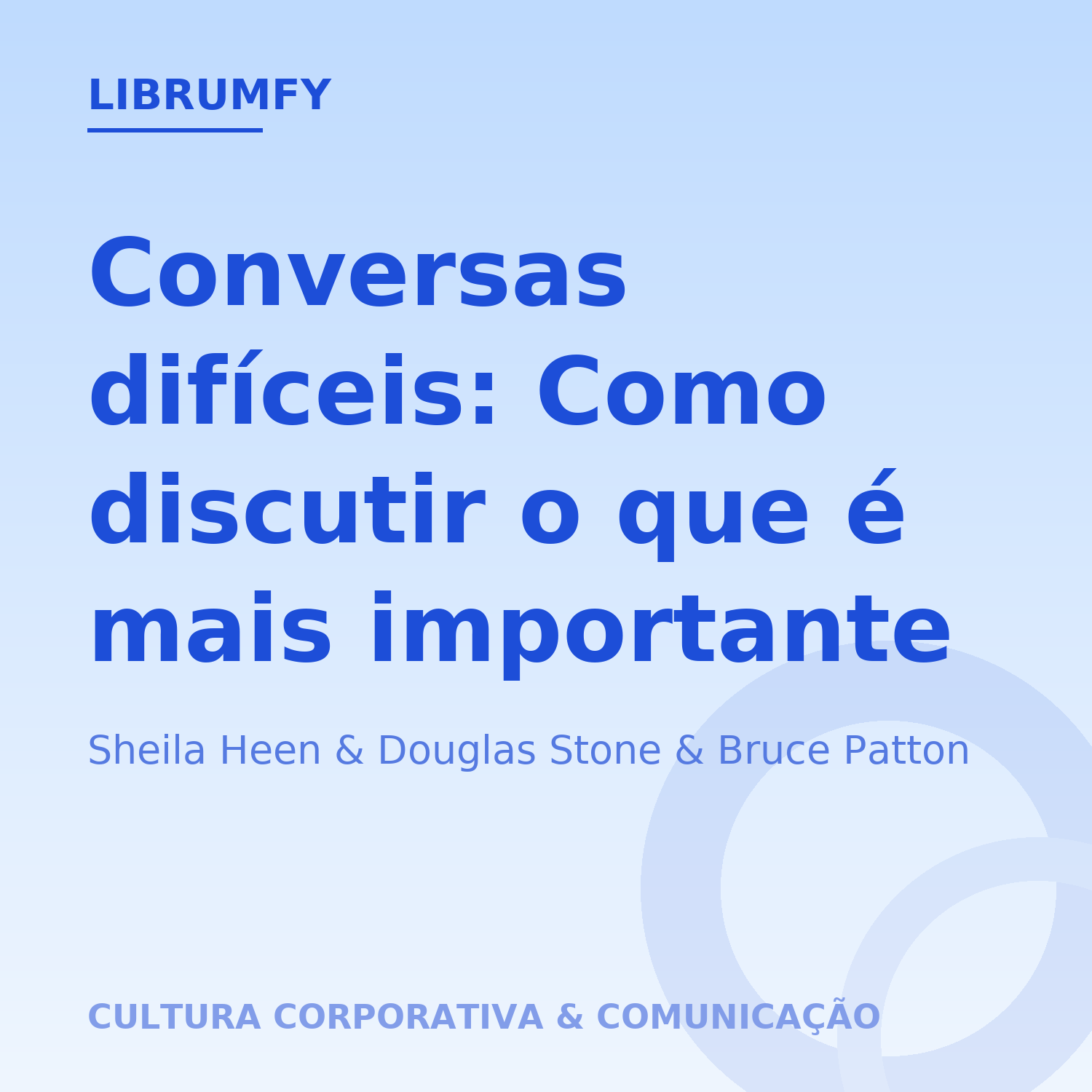 Capa de Conversas difíceis: Como discutir o que é mais importante