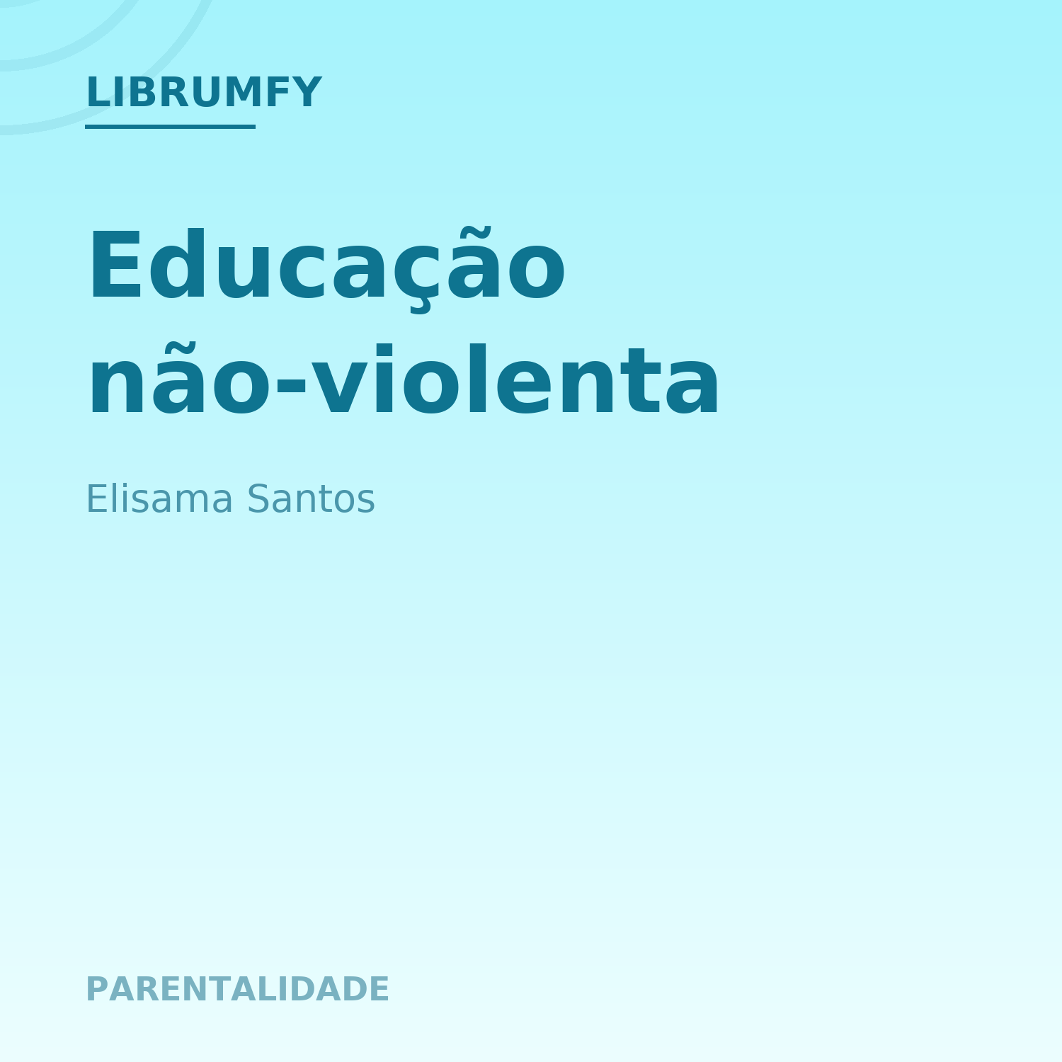Capa de Educação não-violenta