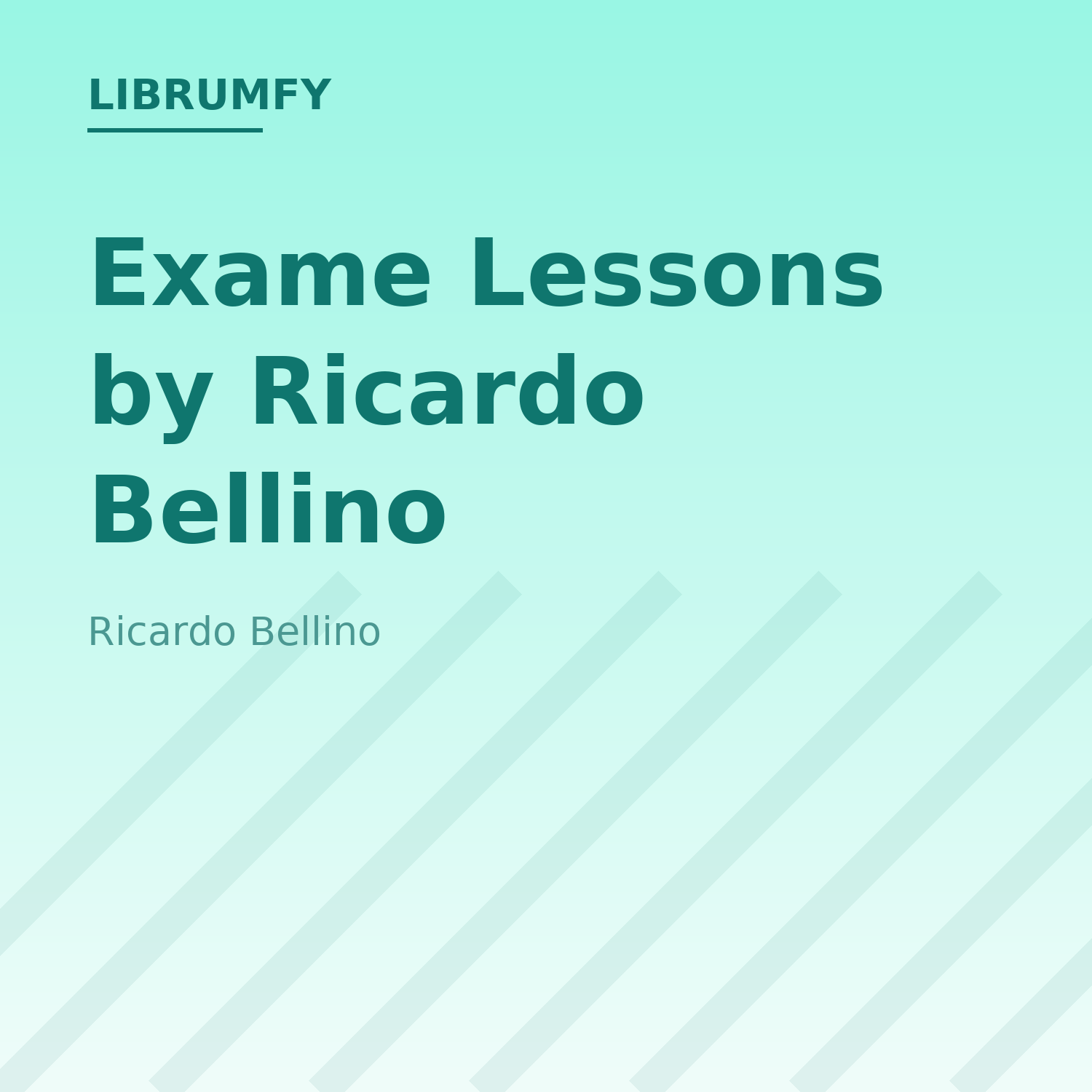 Capa de Exame Lessons by Ricardo Bellino