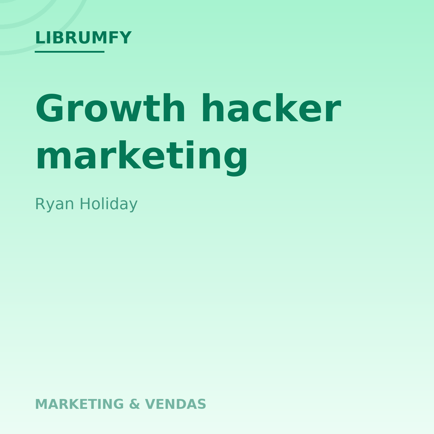 Capa de Growth hacker marketing
