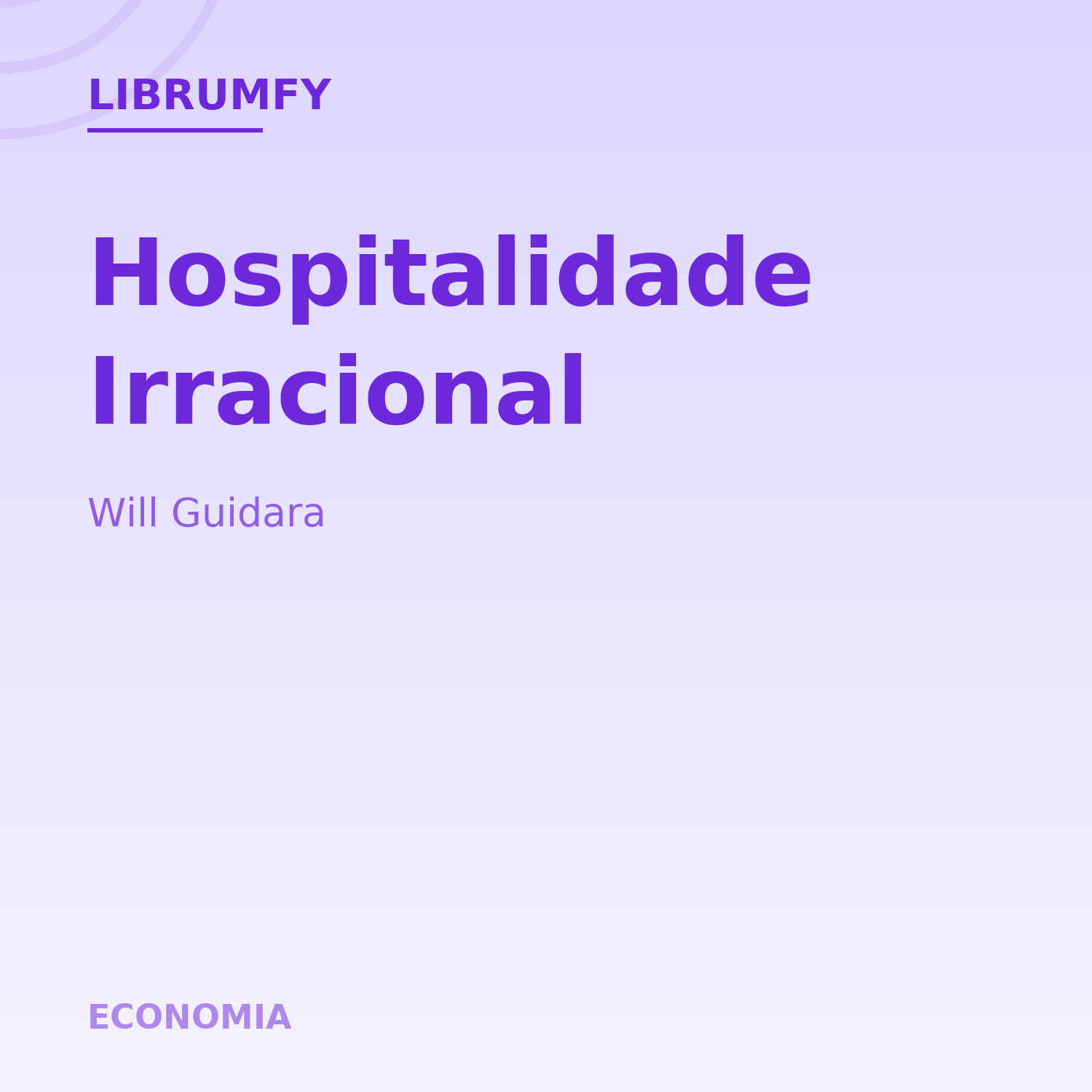 Capa de Hospitalidade Irracional