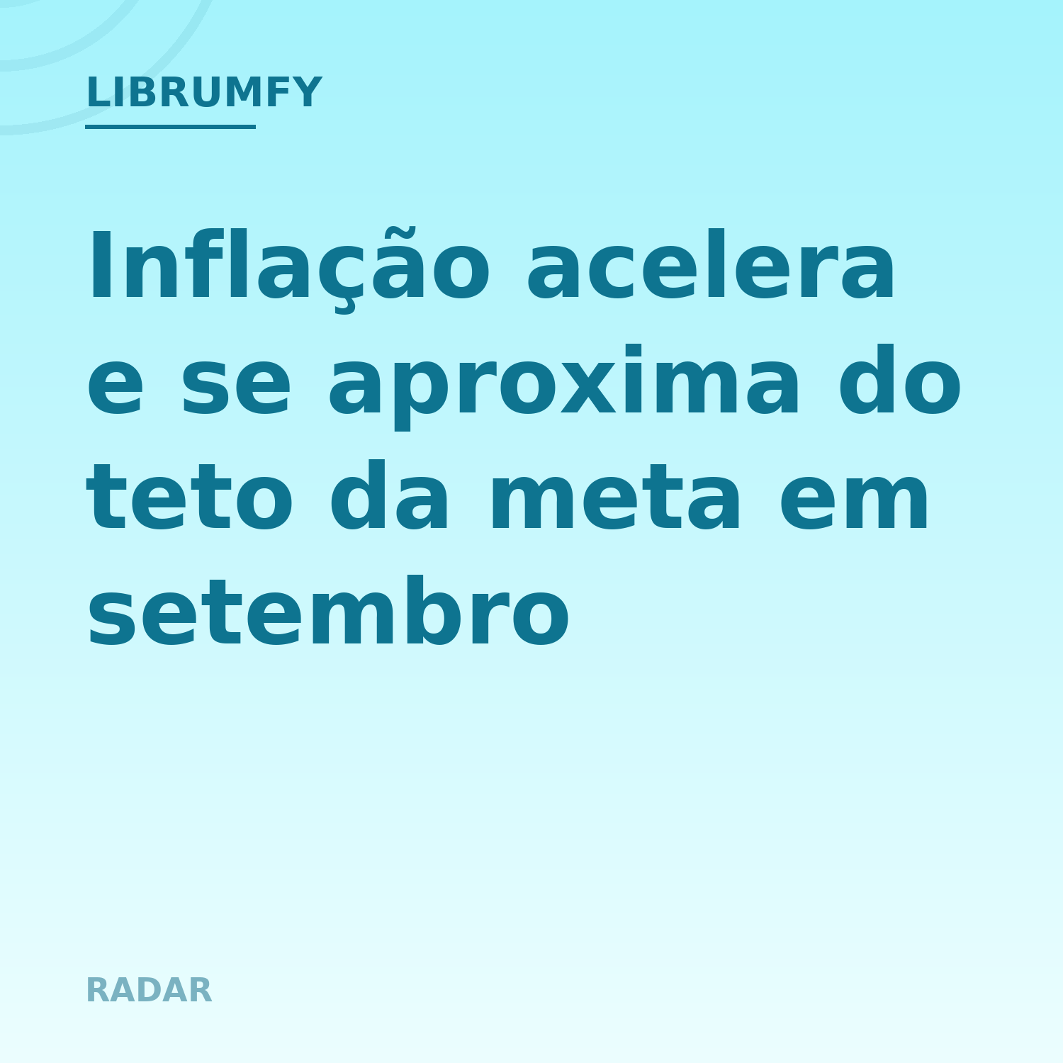 Capa de Inflação acelera e se aproxima do teto da meta em setembro