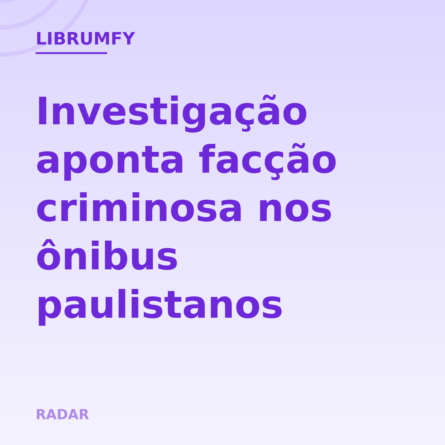 Capa de Investigação aponta facção criminosa nos ônibus paulistanos