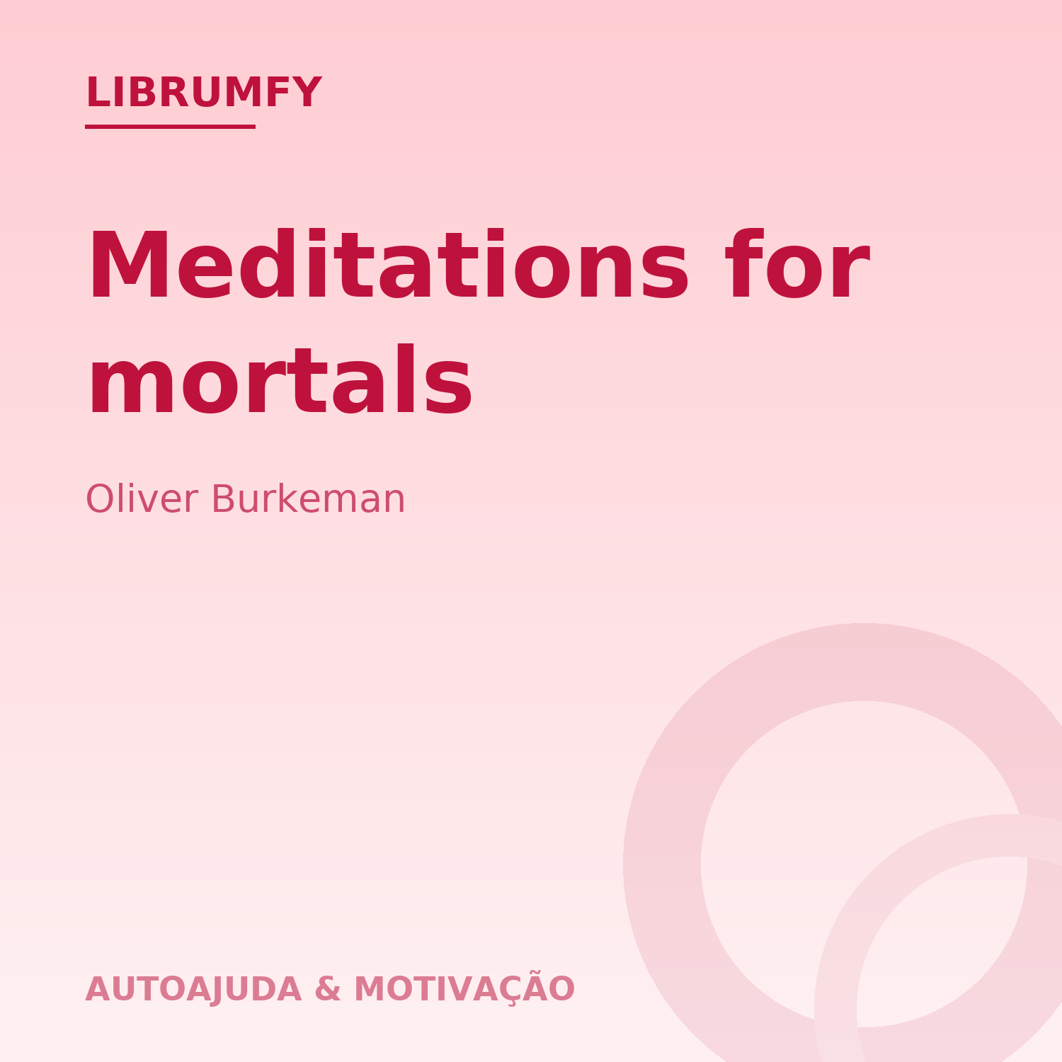 Capa de Meditations for mortals