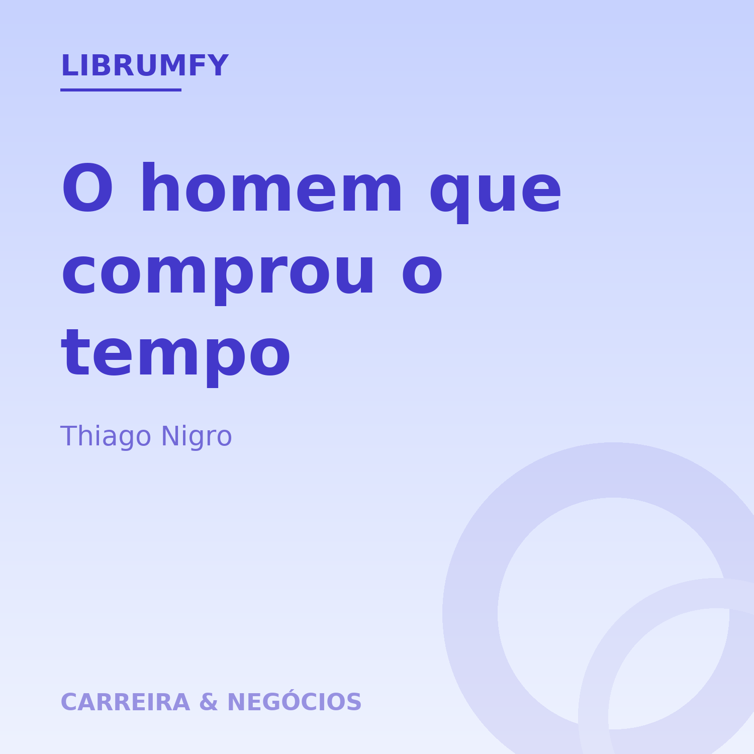 Capa de O homem que comprou o tempo