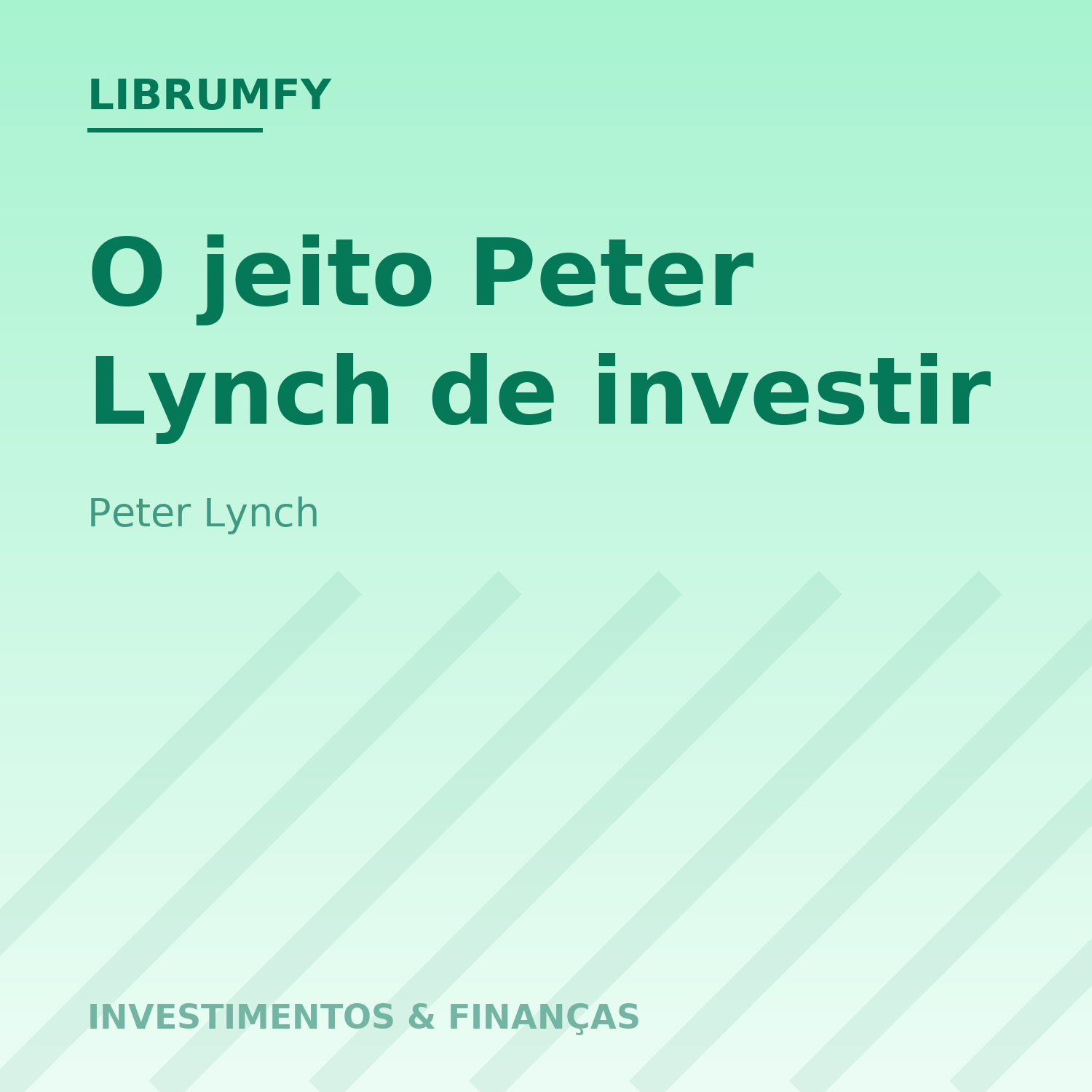 Capa de O jeito Peter Lynch de investir