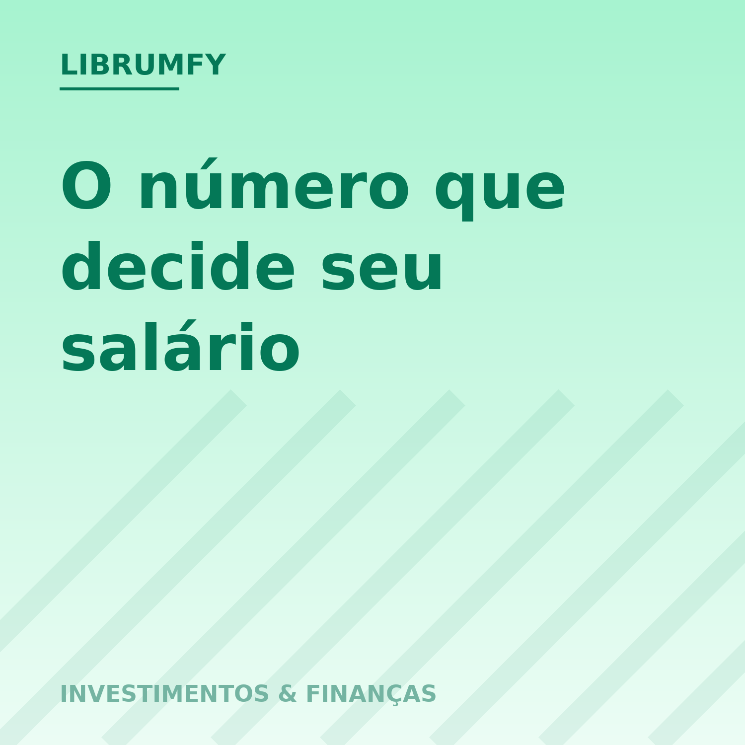 Capa de O número que decide seu salário