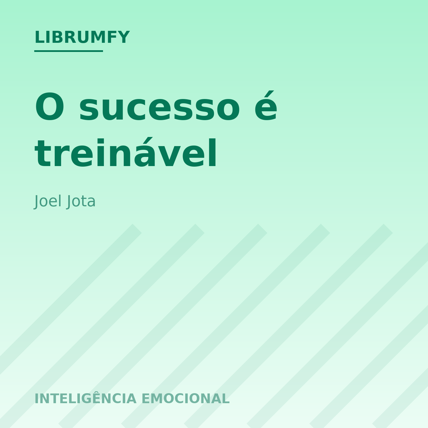 Capa de O sucesso é treinável