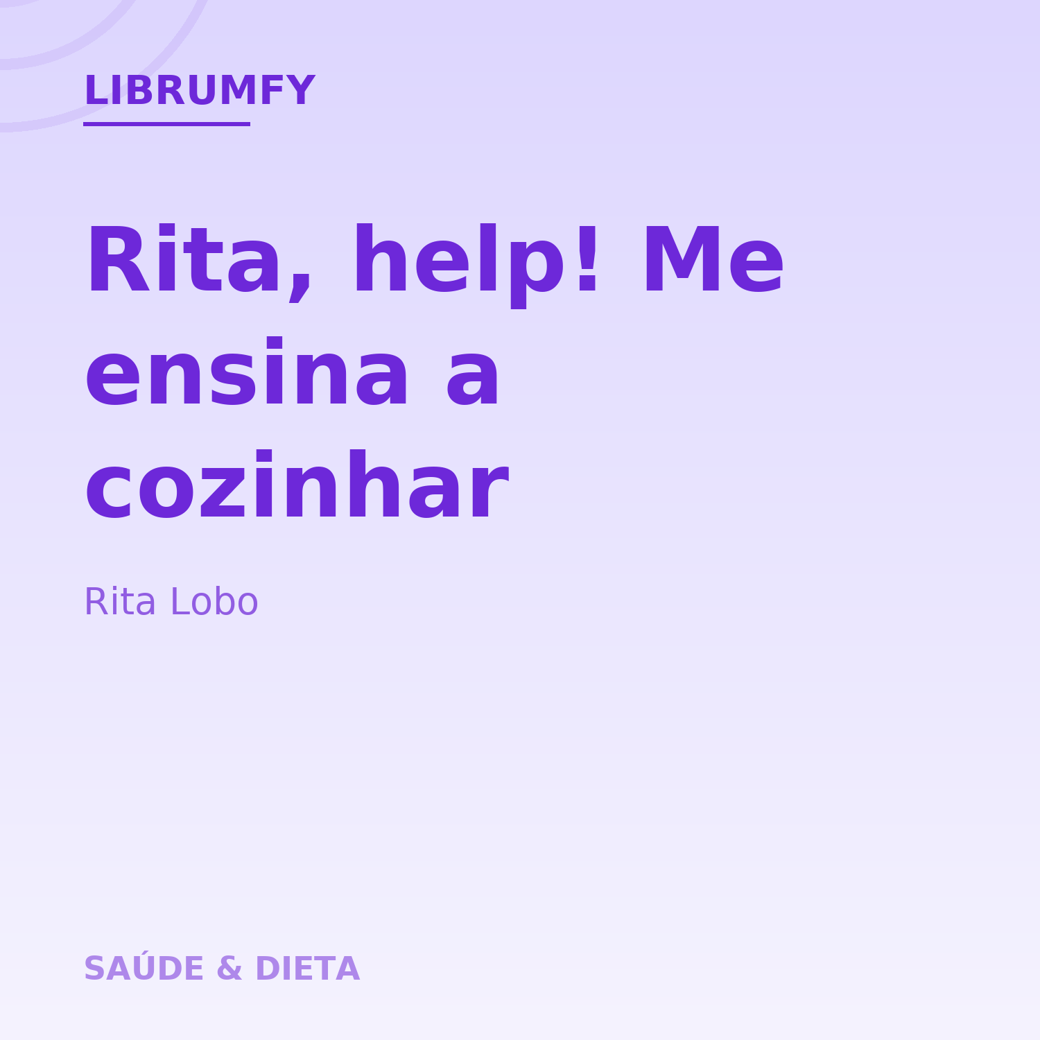 Capa de Rita, help! Me ensina a cozinhar