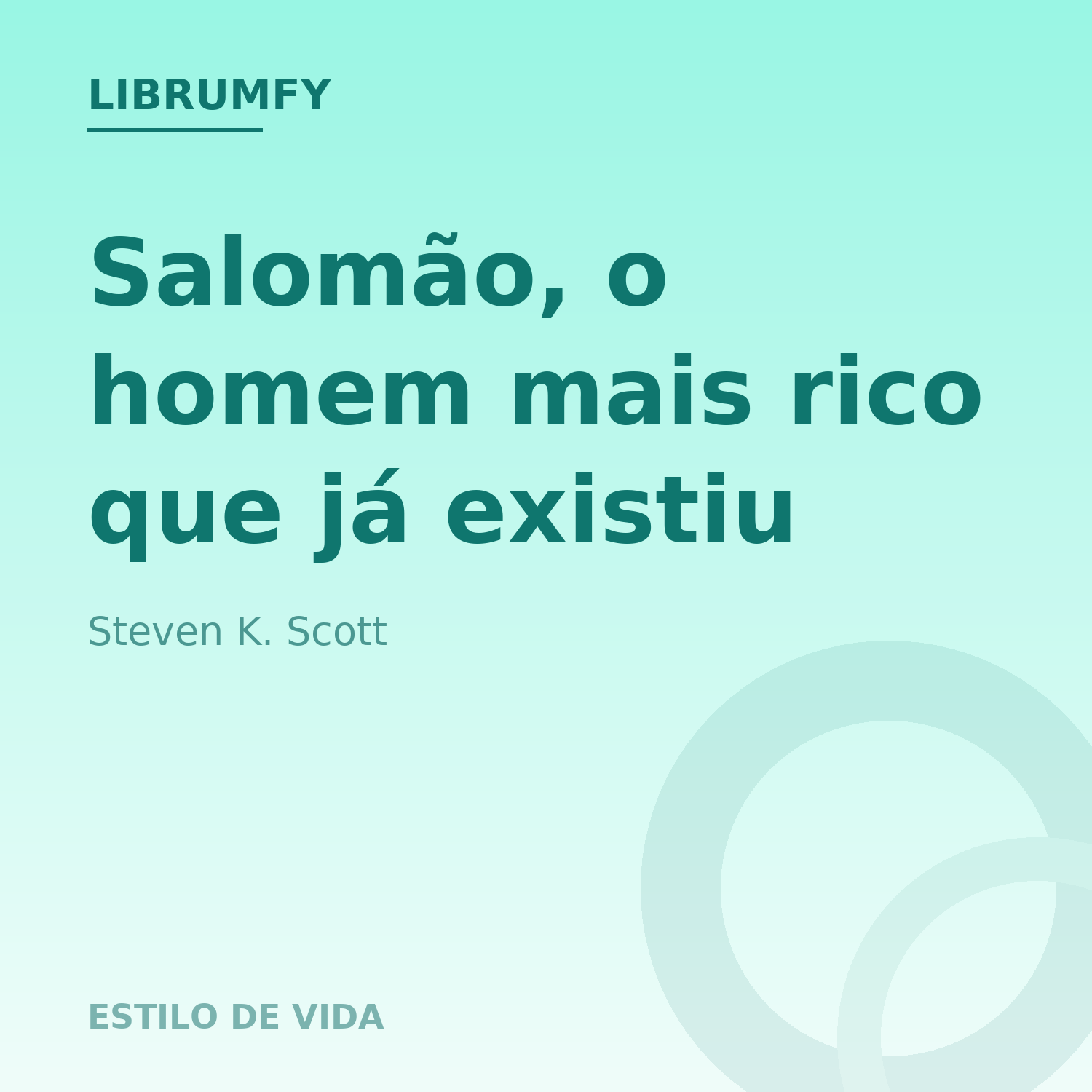 Capa de Salomão, o homem mais rico que já existiu