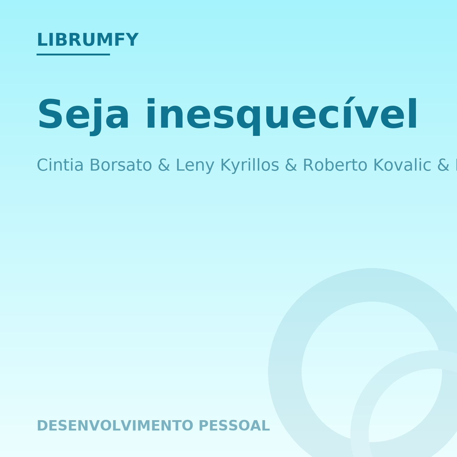 Capa de Seja inesquecível