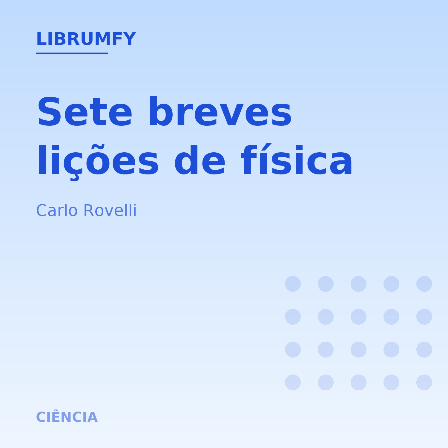 Capa de Sete breves lições de física