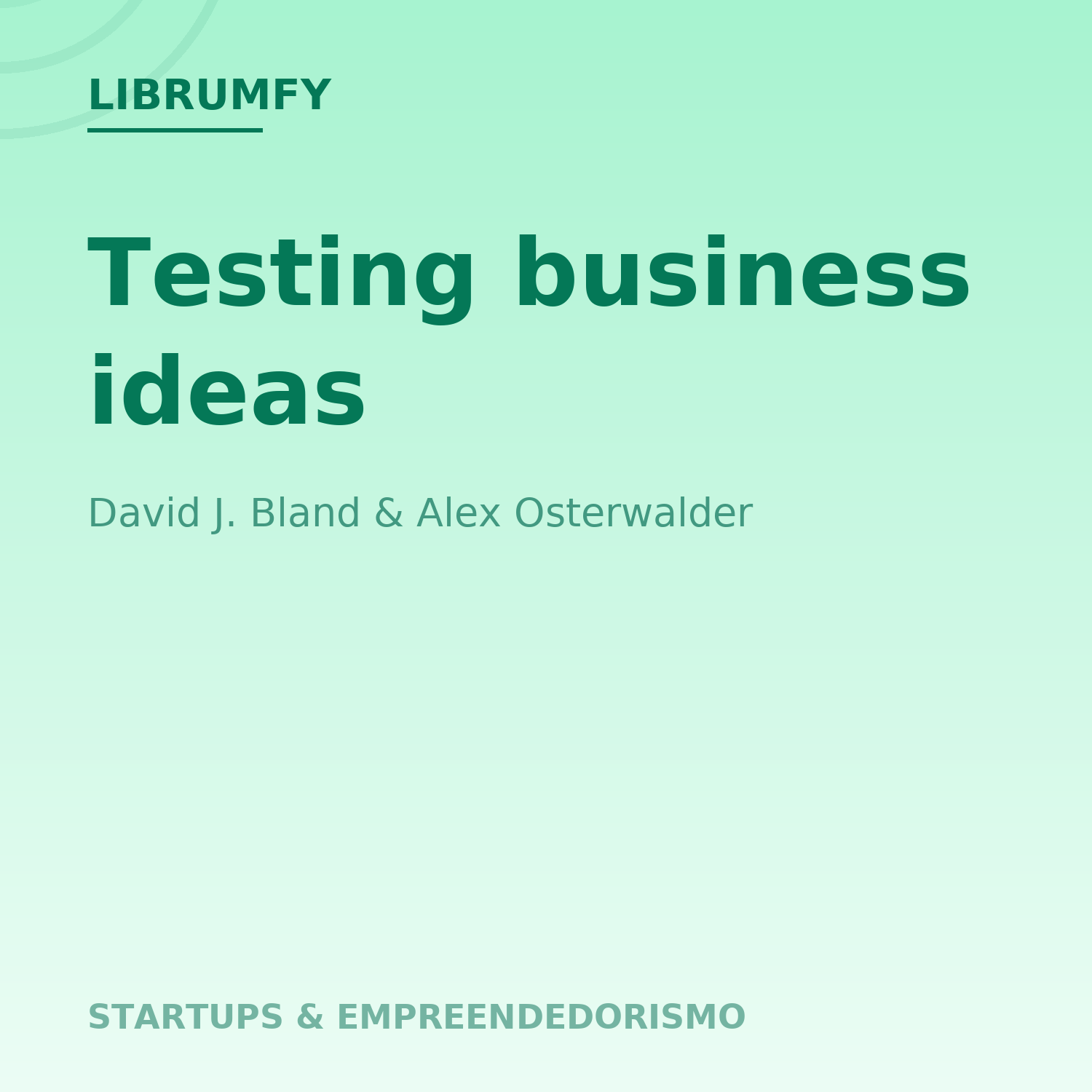 Capa de Testing business ideas
