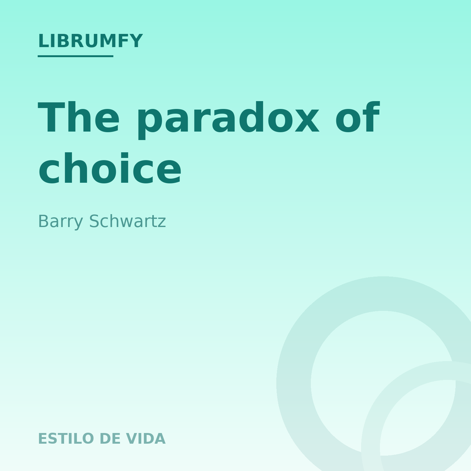 Capa de The paradox of choice