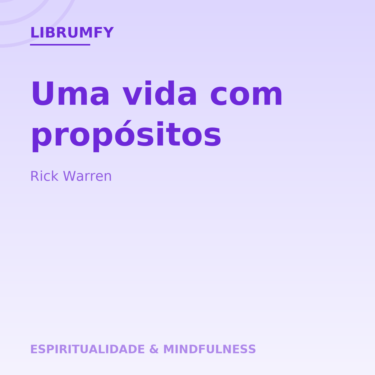 Capa de Uma vida com propósitos