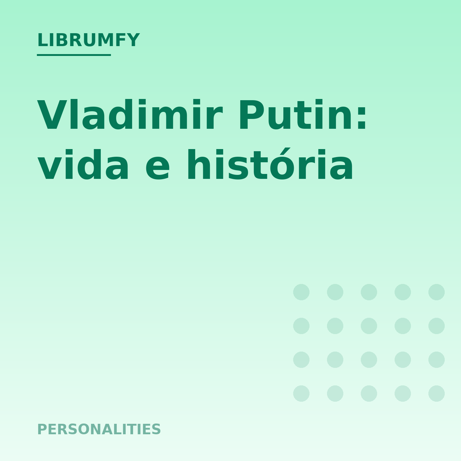 Capa de Vladimir Putin: vida e história