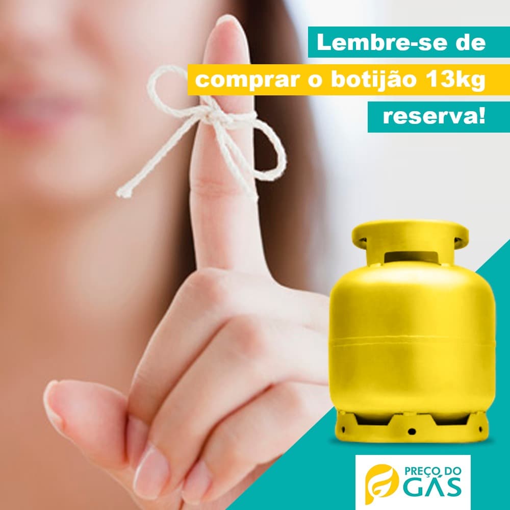 botijão de gás reserva em casa